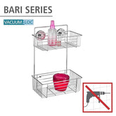 Vacuum-Loc 2-Tier wall rack Bari Steel, 10.2 x 15 x 6.7 inch, Chrome